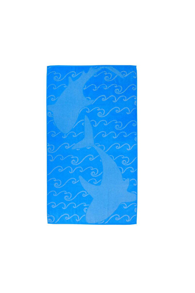 BYFT Mimosa Beach Towel Sharks Design 86 X 162 Cm Cotton Pool Towel