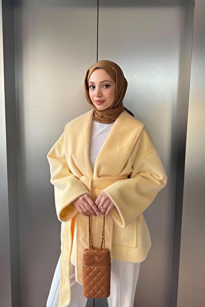 QUQA Kuşaklı Goldfox Ceket - Sarı