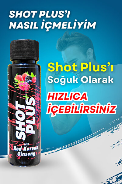 SHOT PLUS KIRMIZI GİNSENGLİ KARIŞIK MEYVE AROMALI İÇECEK 54 ML 12 ADET