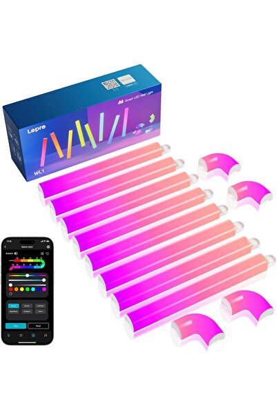 Generic مصابيح حائط ذكية WL1 بتقنية الذكاء الاصطناعي، شريط إضاءة RGB مزامنة ا...