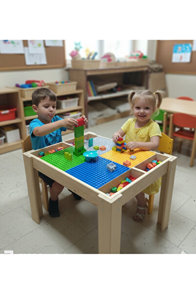 Masal Oyuncak Ahşap Bultak Aktivite Masası Yaz sil