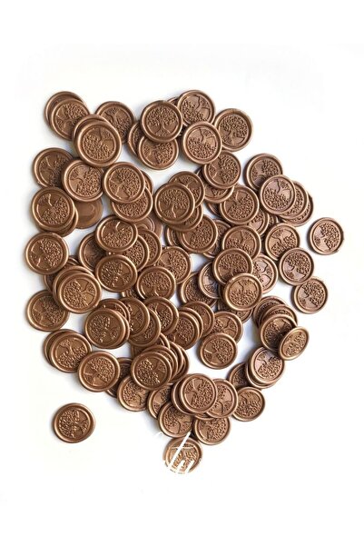 OEM Set 20 bucati sigilii ceara auriu antichizat autoadezive model Copac pent...