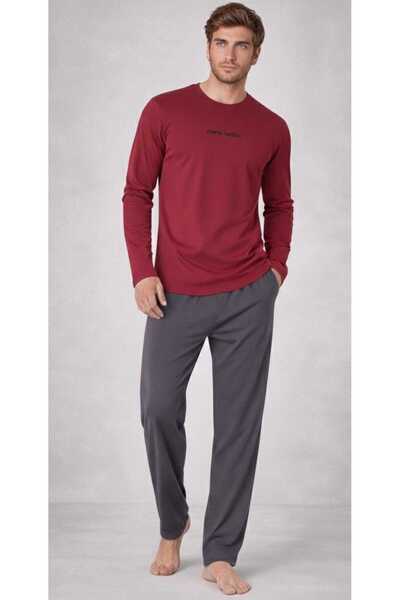Pierre Cardin Long Sleeve Crew Neck Pajama Set-6098