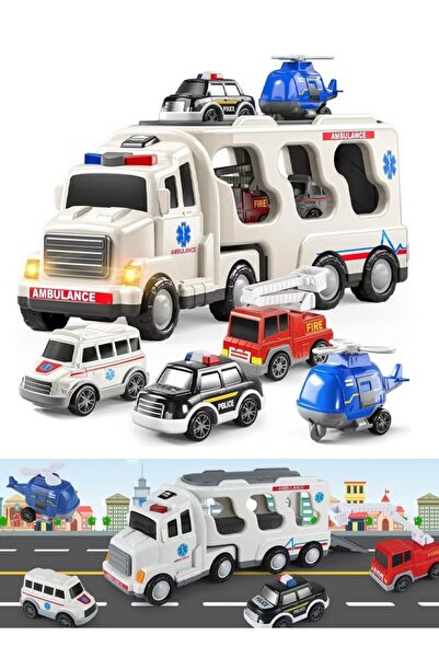 Generic Toddler Truck Toys 5-in-1 Friction Powered Vehicle Car Set Carrier To...