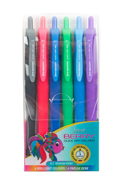BERRY Gel pen set 6 pcs