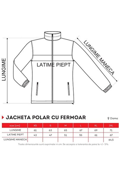 RIMECK Jacheta dama, hanorac polar din fleece, negru, cu fermoar, pentru femei
