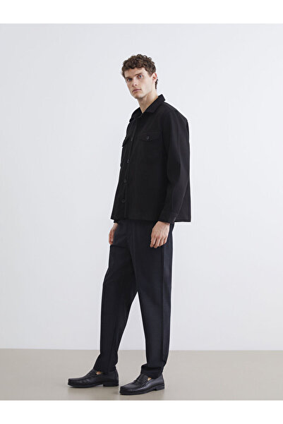 LC Waikiki Navy blue standard fit men's trousers with elastic waist