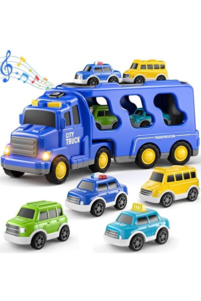 Generic Toddler Truck Toys 5-in-1 Friction Powered Vehicle Car Set Carrier To...