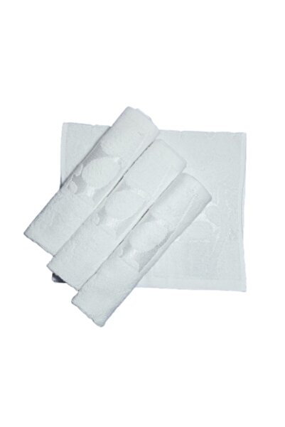 OEM Set de prosoape de mână, bumbac, model floral 3D, 420g/m², alb, 30x50cm, ...