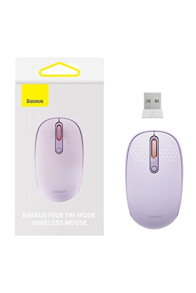 Baseus Безжична мишка с три режима, Bluetooth 5.0 + 2.4G + кабелна, 1600DPI, ...