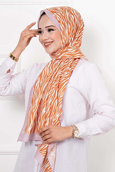 EBRUTESETTÜR Zebra Patterned Hijab Shawl Tile