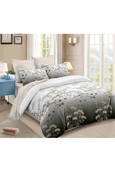 OEM Set de lenjerie de pat dublu, cu primăvară, fleece, cearșaf elastic, 6 pi...