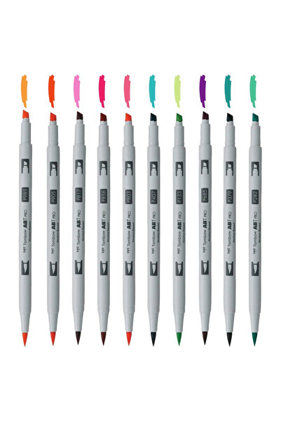 Tombow AB-TP PRO Dual Brush Pen Grafik Kalemi 10'lu Bundle Tropikal Renkler