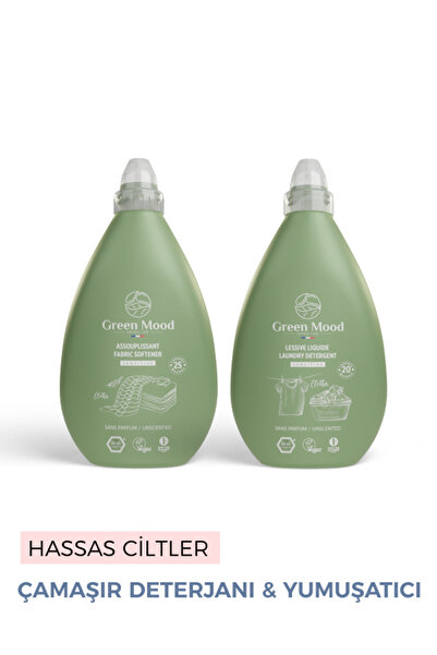 Green Mood Allerji Sertifikalı Sensitive Çamaşır Temizleme Seti 2 x 1000 ML