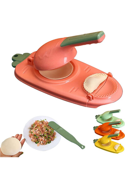 ISHWAZ Dumplings Maker & Dough Press Mold, 2-in-1, Ideal for Fatayer, Qatayef...