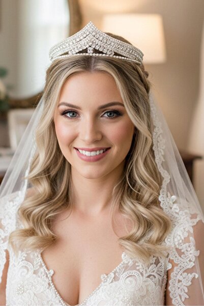 TAKIŞTIR Στέμμα νυφικού/χέννας/αρραβώνα/χρηματοκιβωτίου με πέτρες ζιργκόν