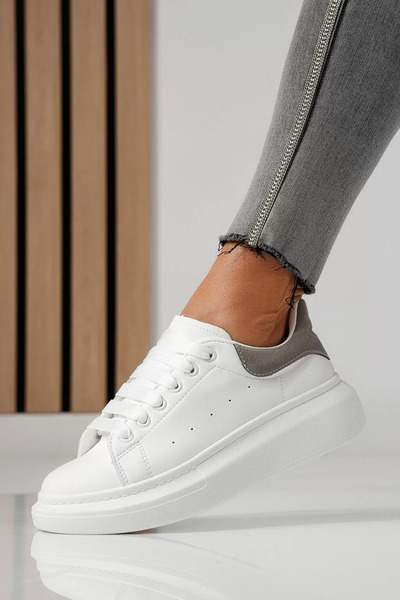 Zaira Women's white sneakers made of eco-leather Raya #24181 - 40