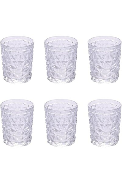 OEM Set de 6 pahare Highball, transparente, design cub