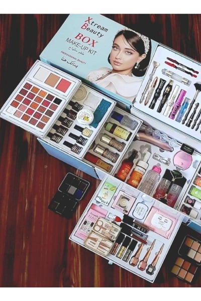 Xtream Beauty طقم مكياج جميع منتجات التجميل في علبة واحدة يتكون من 99 قطعة كل...