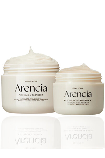Arencia غسول الأرز الميوسيني + قناع الإشراق الليلي لترطيب وتفتيح البشرة