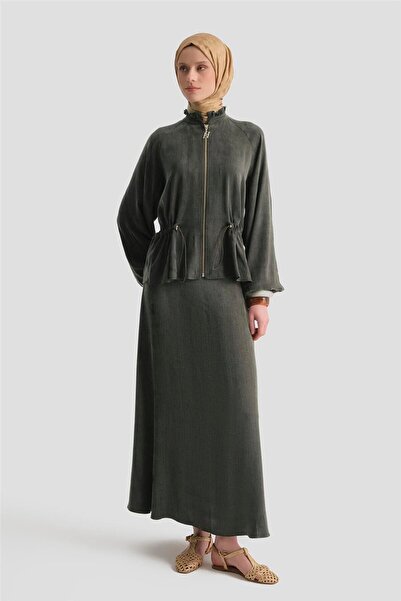 Armine Kupra Ceketli Takım Haki