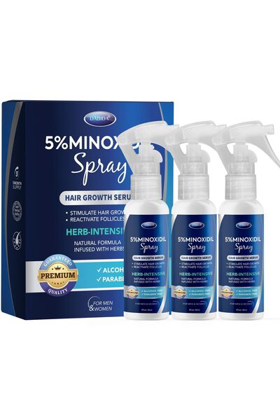 DABIDA مينوكسيديل ٥٪ للرجال، بخاخ مينوكسيديل، مينوكسيديل لنمو الشعر لدى النساء