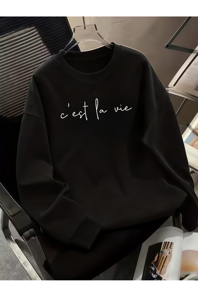 Deocept سويت شيرت نسائي مطبوع برقبة دائرية مريح ومريح