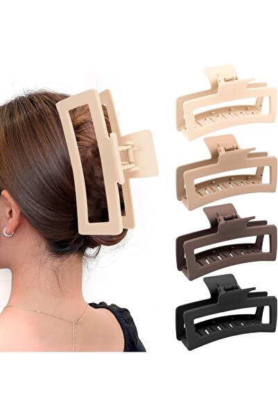 Arabest Claw Clips Set, 4 Pcs Matte Non-Slip Claw Clips, Oversized Hair Clips...