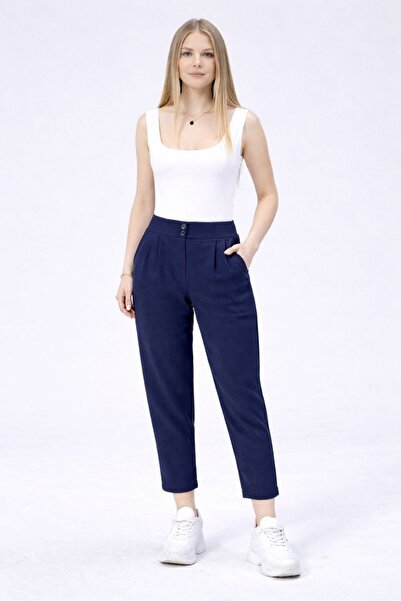 Maison La Femme Women's Lycra Comfortable Knitted Palazzo Trousers