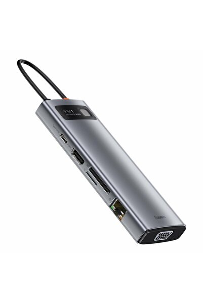 Baseus Σταθμός σύνδεσης, Metal Glam, 11 σε 1, USB 3.2 x3, Type-C x2, HDMI, VG...