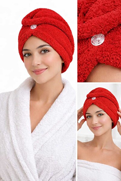 CASPARA Women's Hair Cap / Hair Towel Elastic, Buttoned, Microfiber (7 Colors...