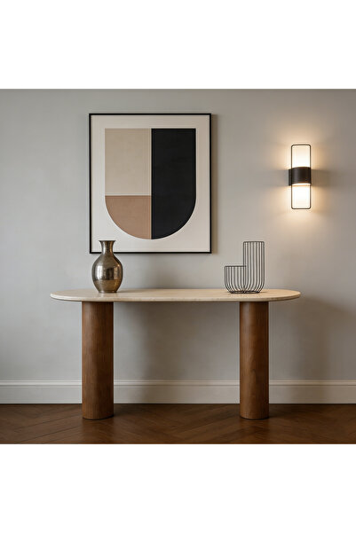 Bleco Modern Side Table - White Marble Surface