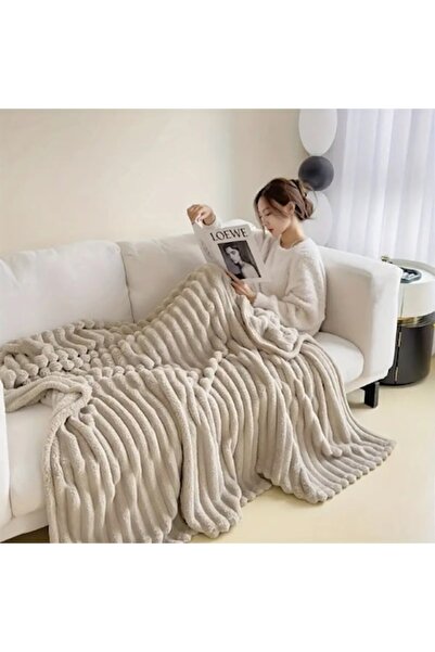 OEM Cocolino Blanket for Double Bed, Uni, Striped Model, 2 Persons, 200x230cm...