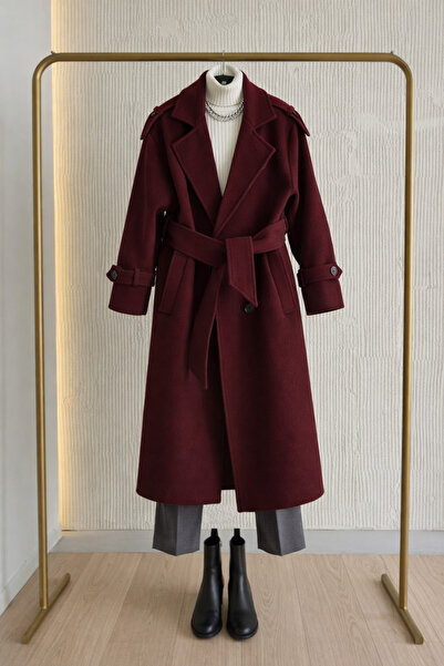 Paragon Women's Hijab Cashmere Coat Long Winter Belted Stylish Overcoat Jacket