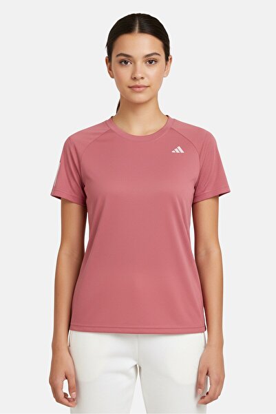 adidas Kids Girl Sportswear Fit Brand Logo Tennis Club T-Shirt, Mauve