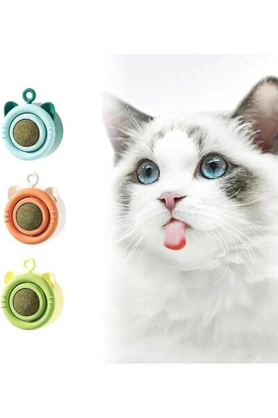 Arabest مجموعة ألعاب النعناع البري للقطط مكونة من 3 قطع - كرات تفاعلية تدور 3...
