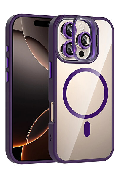 İsmiyle Al غطاء آيفون 16 برو ماكس من ISMIYL مع عدسة ريميم وحامل ماج سيف - أرج...