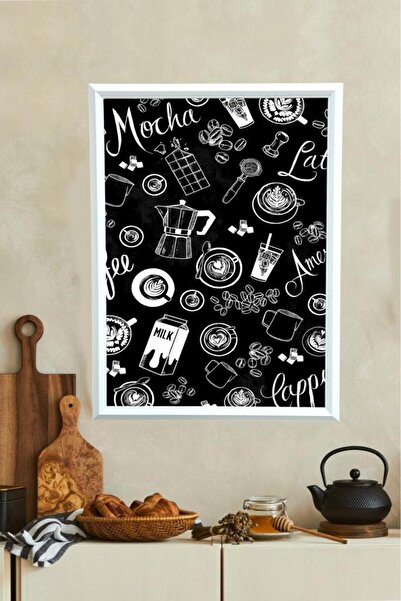 LUXRN Tablou de perete înrămat cu tematică de bucătărie, laminat, înrămat, mo...