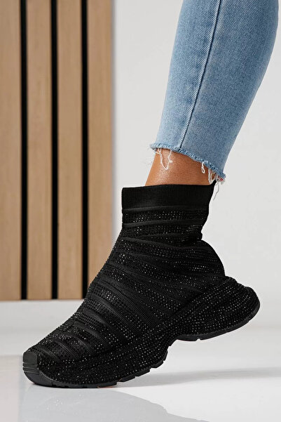 Zaira Women's black textile sneakers Desia #24078 - 40