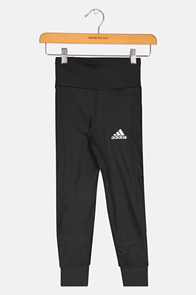 adidas Kids Girl Brand Logo Outdoor Tights, Black
