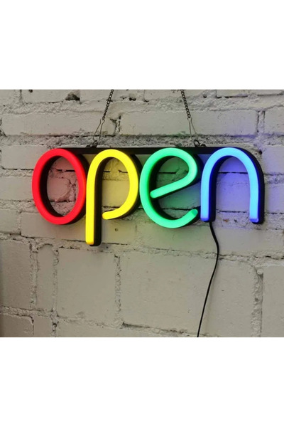 NO BRAND Reclama semn luminos led neon cu mesaj Open