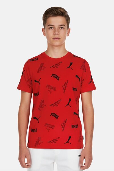 Puma Kids Boy Sportswear Fit Short Sleeve Outdoor T-Shirt, Multicolor