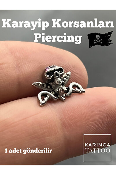 Karınca Piercing Karayip Korsanları Piercing Helix Conch Kulak Küpe Korsan Ku...