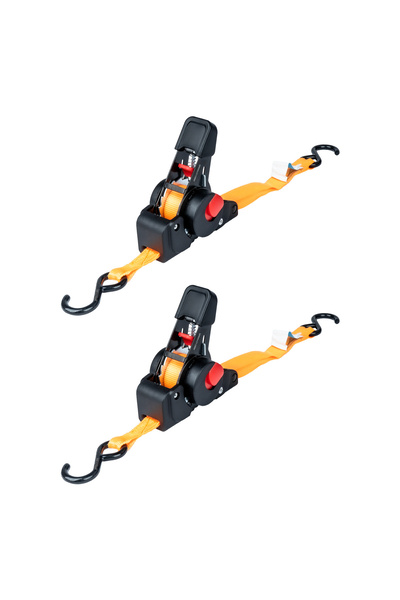 Evelise Set de 2 curele de fixare a încărcăturii cu retractare automată, 200 ...