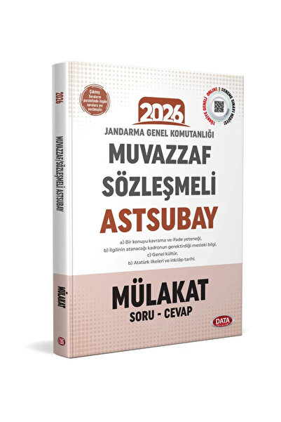 Data Yayınları Jandarma Genel Komutanlığı Muvazzaf/Sözleşmeli Astsubay Mülaka...