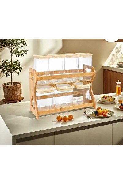 Generic Parliament set, wooden spice and legume organizer, two-tier