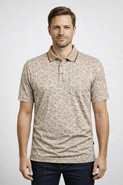 YAKAMEL Ανδρικό μπλουζάκι Polo Neck Baba Group με κοντό μανίκι κανονική εφαρμ...