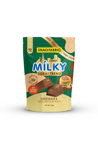 SNAQ FABRIQ Milky Chocolate Candy with Hazelnut and Kunafa Filling 130g