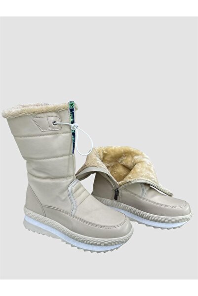 SALEN SHOES SALEN AYAKKABI kadın krem kar botu