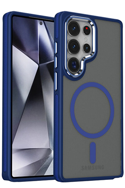 BSN STİL غطاء BSNSHOP لهاتف سامسونج جالاكسي S25 الترا وينر ماج سيف - أزرق داك...